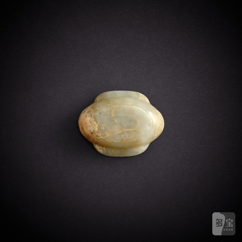 A small pale celadon jade cup, Han dynasty | 漢 青白玉耳盃 - 图3